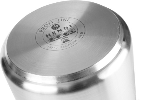 HENDI Gemüsetopf - mit Deckel - Ø160x(H)150 mm - 3,0 Liter 0,7 mm Wandstärke