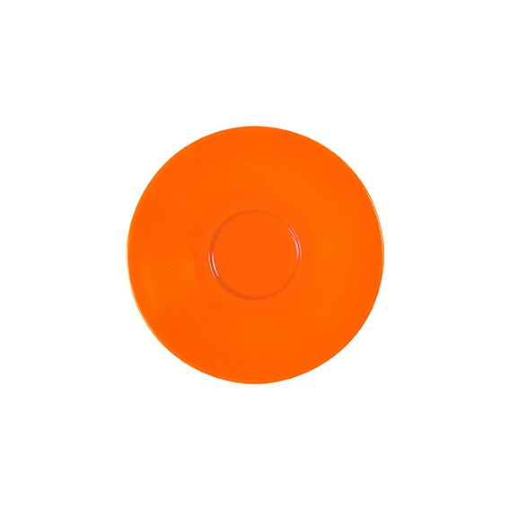 Untertasse 16 cm - Form: Table Selection - Dekor, 79922 orange - aus Porzellan. Hersteller:, Eschenbach. "Made in Germany".
