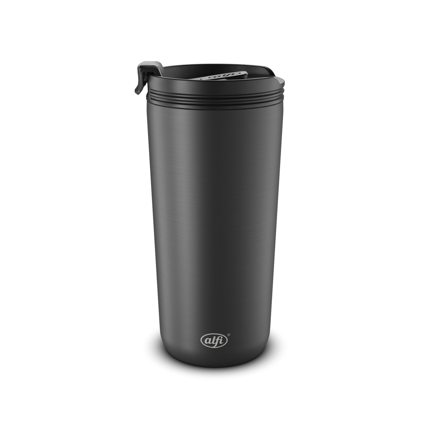 Isoliertrinkbecher IsoCoffeeMug velvet black mat 0,4 l; isoliert durch doppelwandigen Edelstahl; absolut dicht; spülmaschinenfest bis 65°C