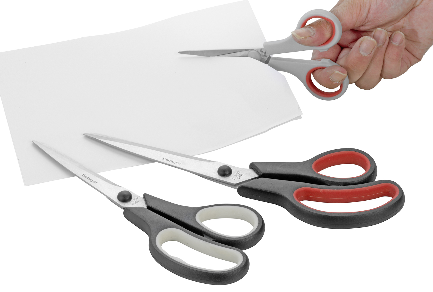 3-tlg. Scheren-Set "TRIO CUT" aus Edelstahl mit Soft-Touch-Griffen, Set bestehend aus je einer