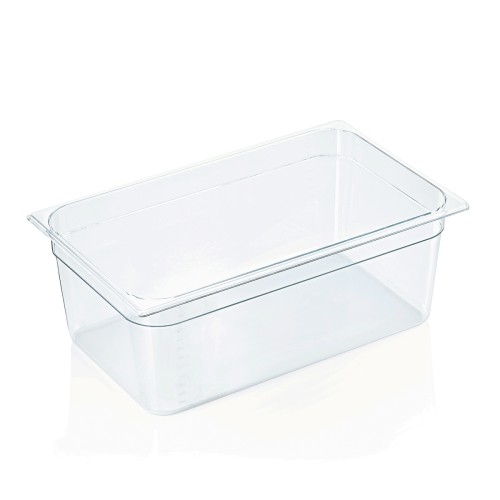 GN 1/1 Behälter, mit Skalierung. Material: Polycarbonat. Serie: GN 94. Inhalt in Litern: 26,4. Maße: Höhe: 200 mm