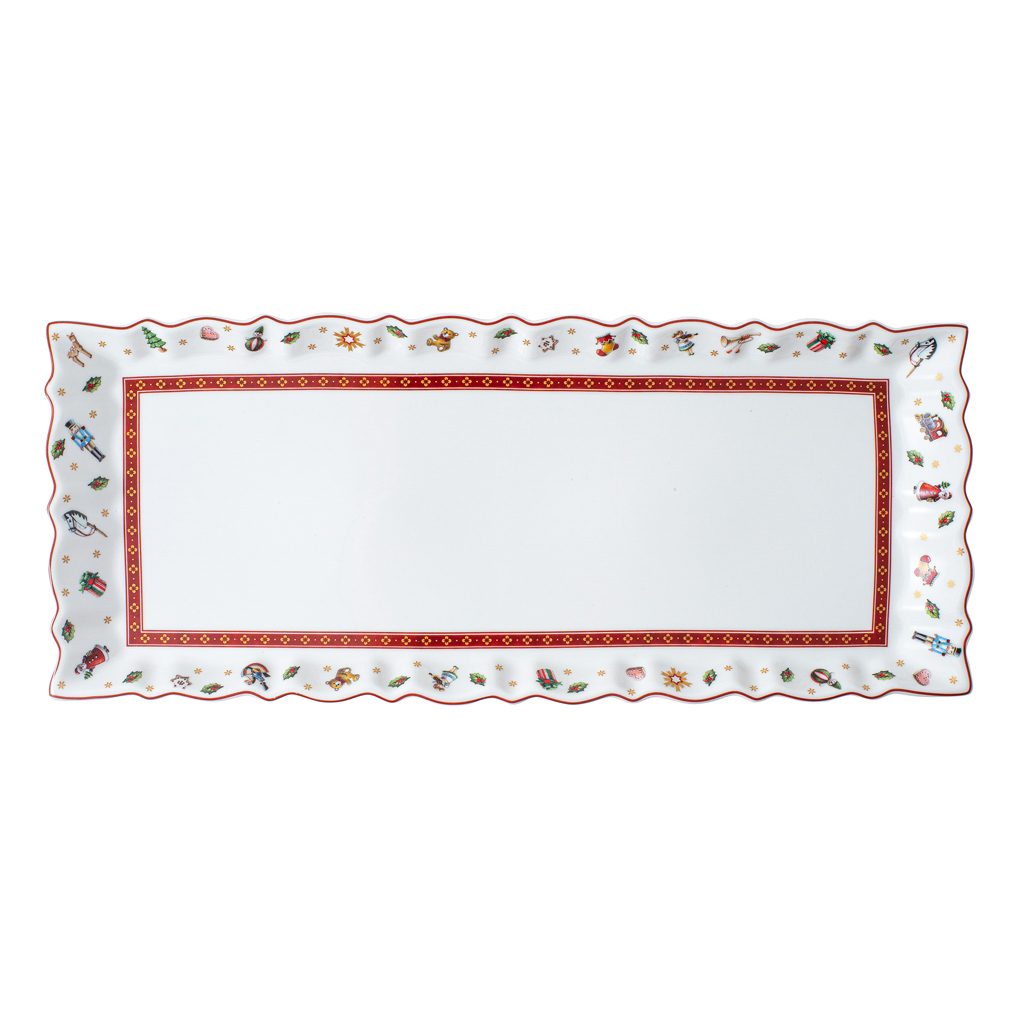 Villeroy und Boch Königskuchenplatte - Maße: 38,5 x 15,5 x 2,5 cm / Ser.: Toy's Delight