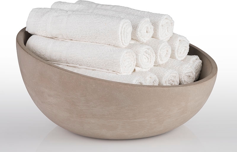 APS Schale SIERRA, Beton, Inhalt: 2,5 Liter, Durchmesser: 295 mm, Höhe: 85 mm, mit möbelschonender Unterseite