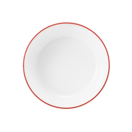 Seltmann Salats rund 12 cm, rund, Form: Community, Dekor: 57388 Streublume rote Linie, hohe Kantenschlagfestigkeit, Made in Germany