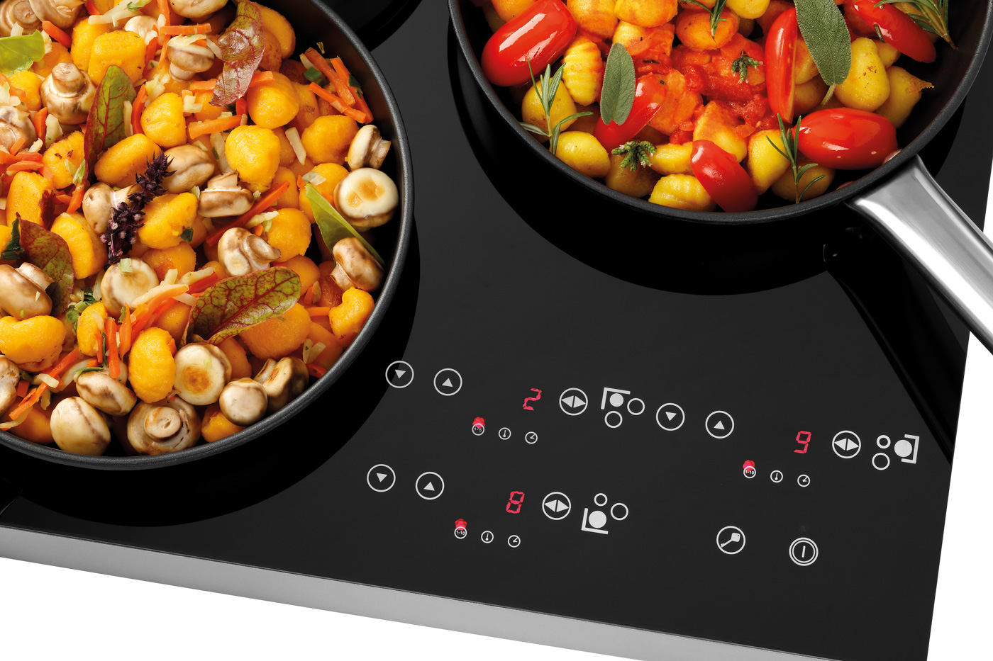 Bartscher Induktionskocher IK 3342 | DurchmesserKochstelle rechts: 207 mm | Maße: 51 x 48,5 x 6,5cm. Gewicht: 6,1 kg