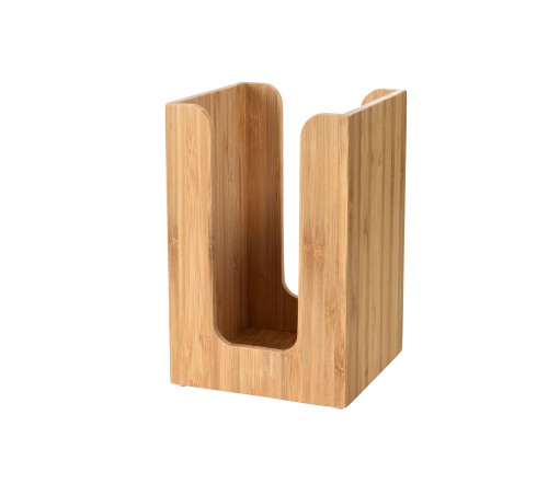 DUNI Serviettenständer Bambus f. kleine Servietten mit einem Maß von bis zu 20 x 20 cm (ungefaltet) Artikelmaße (LxBxH): 11,5 x 11,5 x 17,5 cm