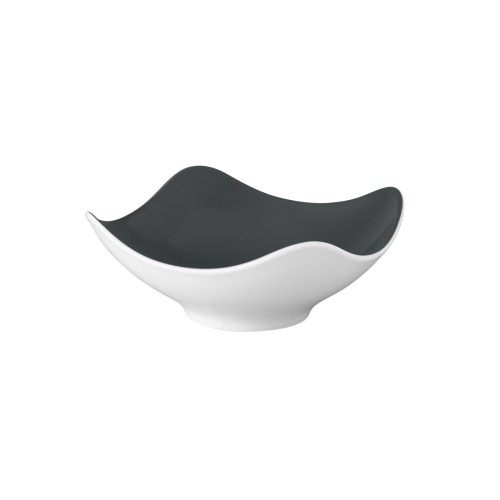 Seltmann Coupschale eckig 13x13 cm M5384, eckig, Form: Coup Fine Dining, Dekor: 57273 anthrazit, hohe Kantenschlagfestigkeit, Made in Germany