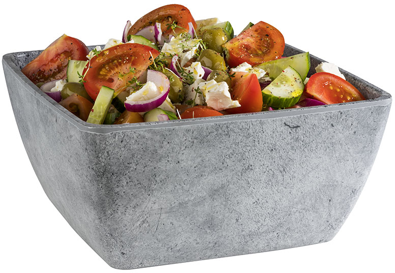 Schale -ELEMENT- 25 x 25 cm, H: 12 cm Melamin, 3,8 Liter Farbe: Betonoptik spülmaschinengeeignet stapelbar nicht