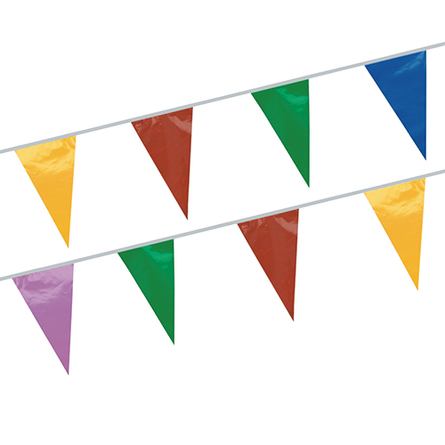 Wimpelkette, Folie 20 m farbig wetterfest von PAPSTAR