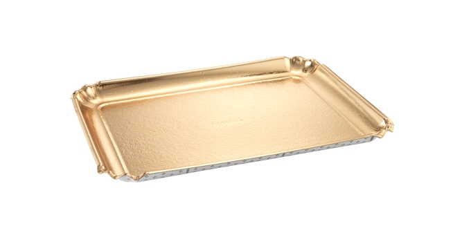 Tablett DELICIA 42x31 cm, goldfarben, 2 St.
