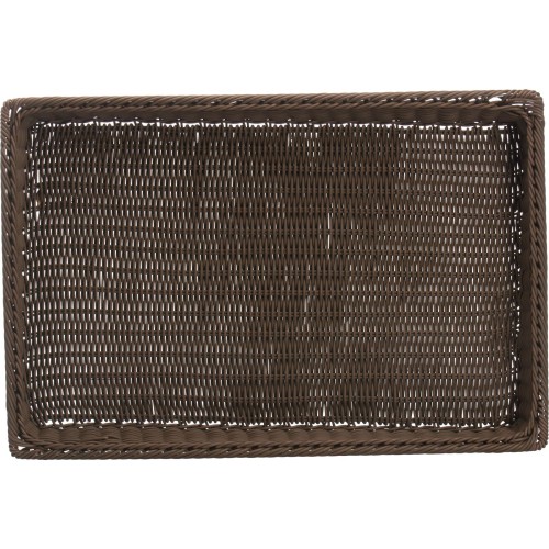 Westmark Korb rechteckig mit Metallrahmen, 60 x 40 x 7 cm, braun