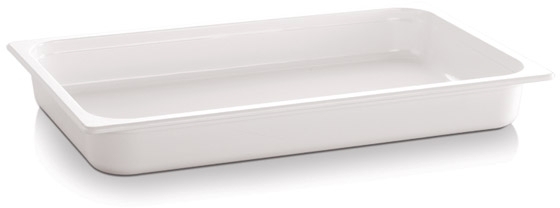 GN 1/2 Behälter - ECO LINE- 32,5 x 26,5 cm, Tiefe: 65 mm Melamin, weiß, 3,4 Liter spülmaschinengeeignet stapelbar nicht