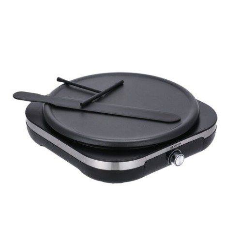 Severin Crepes Maker, ca. 1.500 W, XXL-Grillplatte (38 cm), abnehmbare Grillplatte mit hochwertiger ILAG-Markenbeschichtung