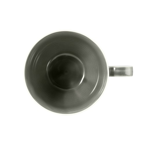 Seltmann Milchkaffeeobertasse 0,35 l mit Relief, rund mit Relief, Form: Beat, weiss Perl8, hohe Kantenschlagfestigkeit, Made in Germany