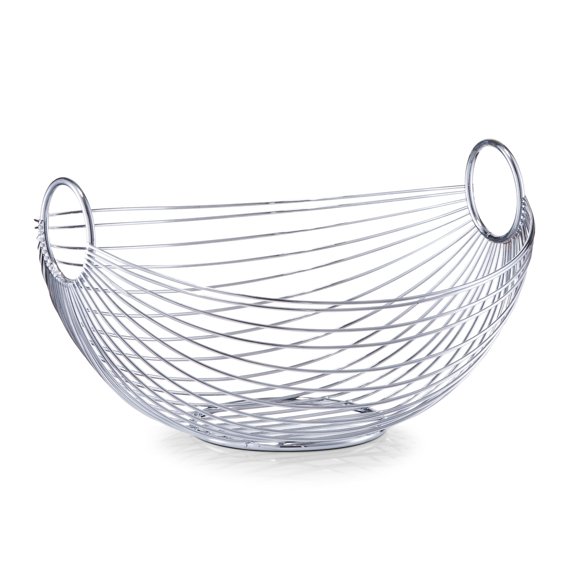 Obstkorb, oval, Chrom Maße: 28 x 25,5 x 16cm