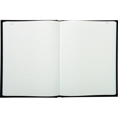 Exacompta Kladde DIN A4 kariert schwarz 150 Bl., DIN A4, kariert, Grammatur: 110 g/m², Fadenbindung, Material des