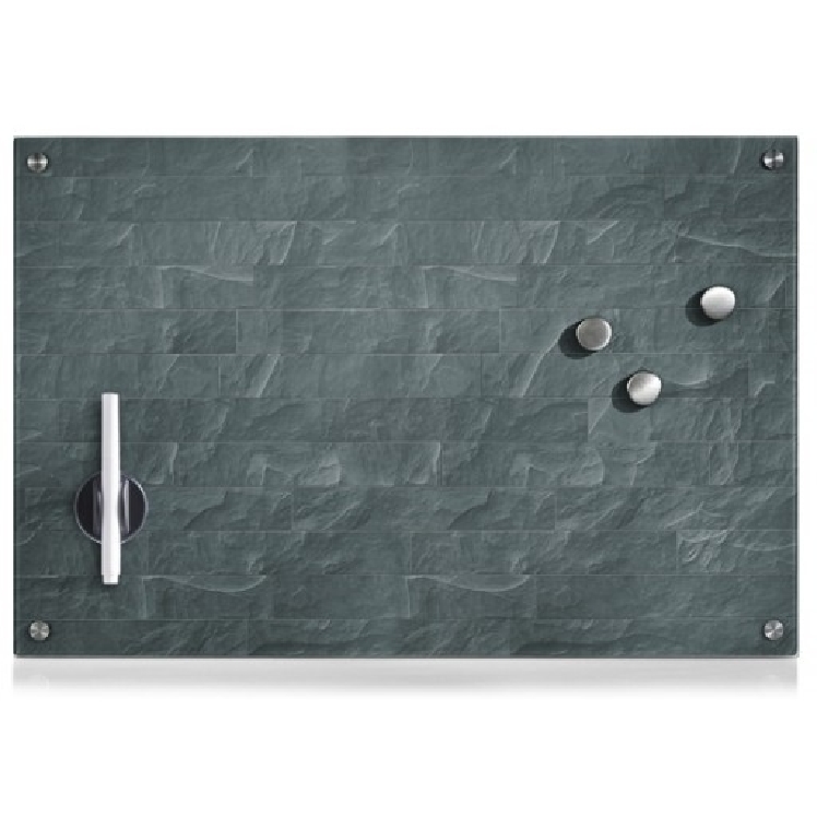 Zeller Memobord STONEWALL 60x40cm Glas, anthrazit