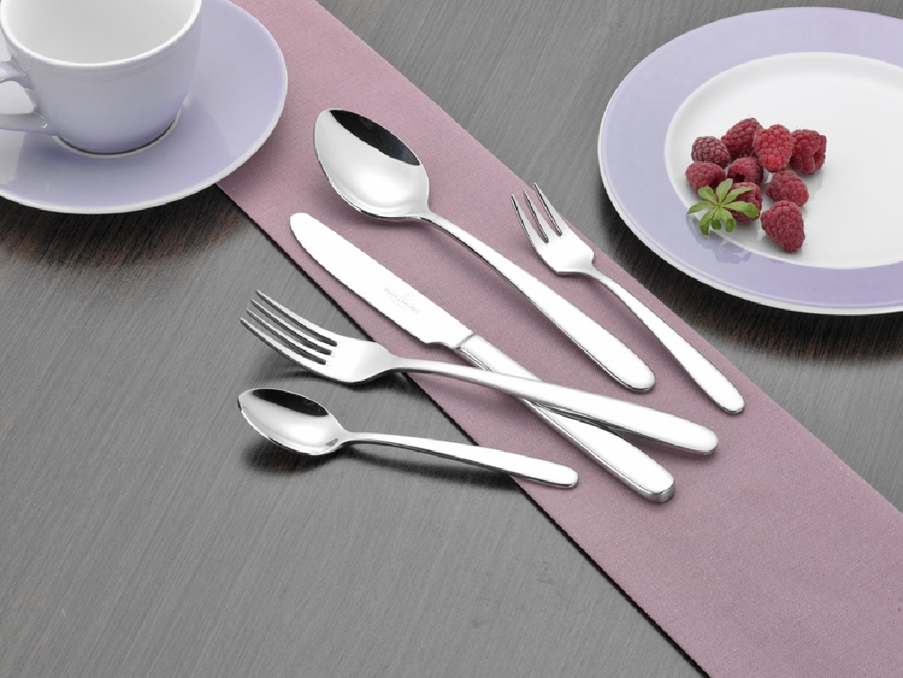 30-teiliges Besteck TICINO - Sparset - aus Edelstahl 18/10, poliert. Messer aus Klngenstahl.