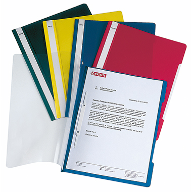 Leitz Schnellhefter DIN A4 PVC/Hartfolie violett, Maße: 23,3 x 31 cm (B x H), Verwendung für Papierformat: DIN A4, mit