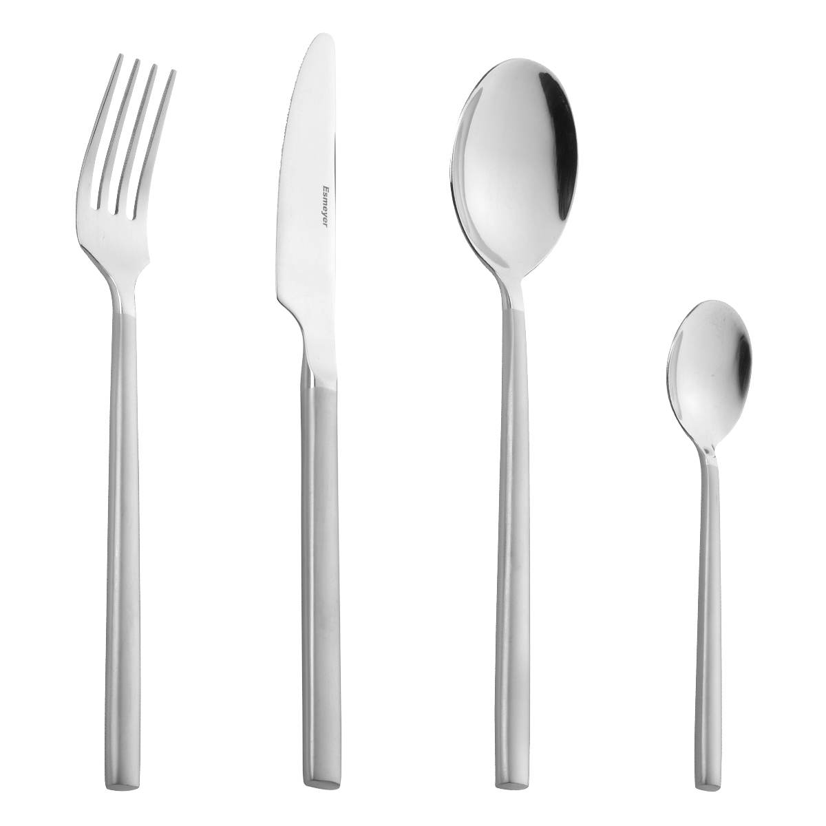 24-teiliges Besteck SILKE aus Edelstahl 18/0 poliert, massiv geschmiedet. Messer aus Klingenstahl.