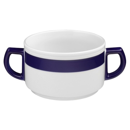 Seltmann Obere zur Suppentasse 0,35 l, Form: Vitalis, Dekor: 34708 blaues Band