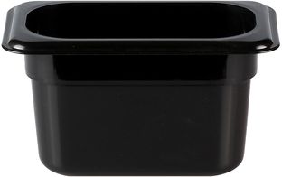 Roltex GN-Behälter 1/9 mit 100 mm Höhe aus Polypropylen, schwarz