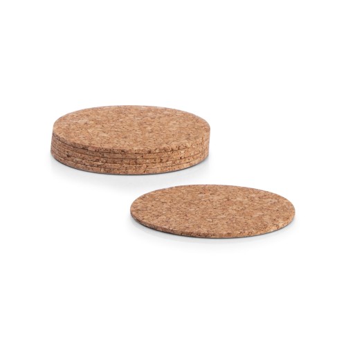 Zeller Kork-Glasuntersetzer-Set, 6-tlg.