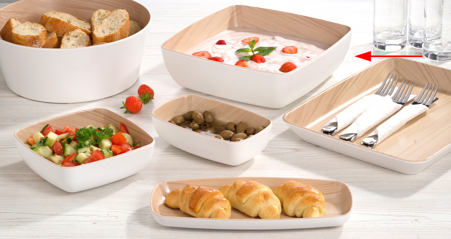 APS Schale CATE, Inhalt: 2,65 Liter, Größe: 250 x 250 x 75 mm,