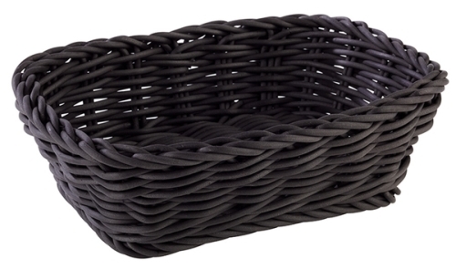 Korb, rechteckig 19 x 13 cm, H: 6 cm Polypropylen, schwarz -PROFI LINE- spülmaschinengeeignet bruchsicher stapelbar