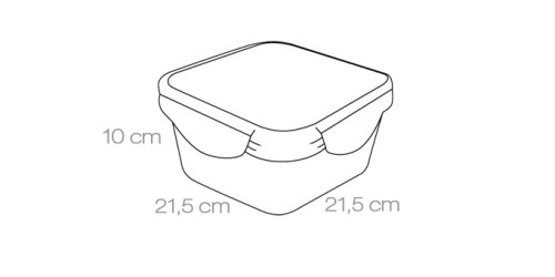 Dose FRESHBOX 3.0 l, quadratisch