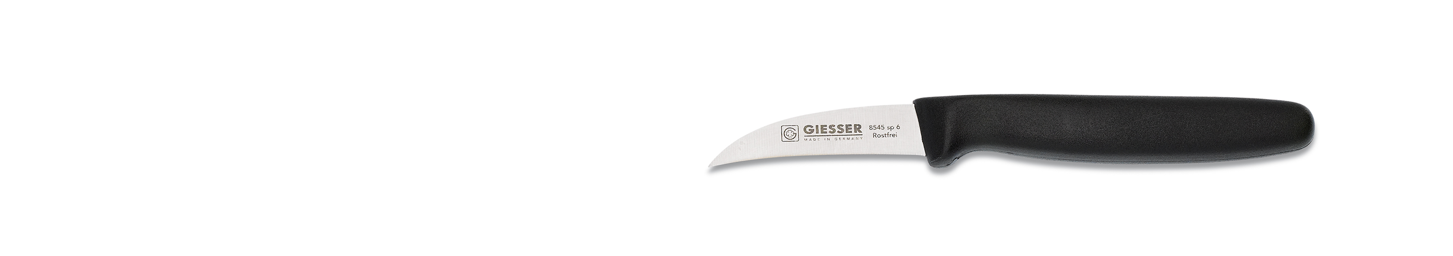 Giesser Tourniermesser Expert aus Edelstahl, gebogen , 16,5 cm , schwarzer Griff