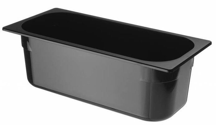 Eiscreme-Behälter, Polycarbonat, schwarz, 5 Liter, 360x250x(H)80 mm