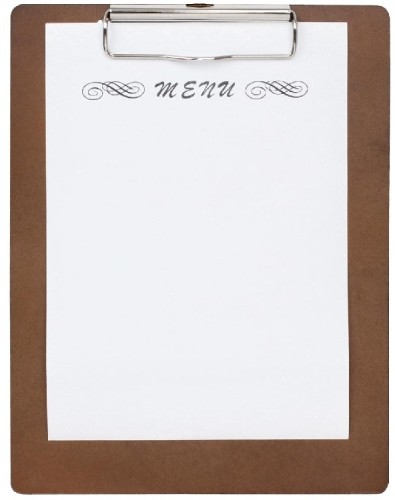 Holzklemmbrett für Menükarte A4