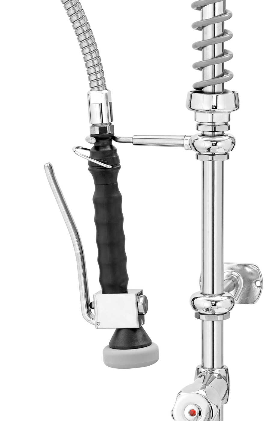 Bartscher Zweigriffmischer 26L-1801B | Durchflussbei 3 bar: Auslaufmenge: 16 L / Min.,Strahlregler: 26 L / Min | 51,5 x 41,5 x 1430