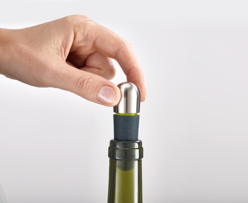 Joseph Joseph BarWise -Weinflaschenverschlüsse, 2er Set - blau/silber