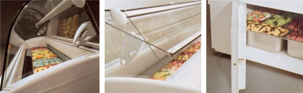 Nordcap Speiseeisvitrine ISETTA TP LX 6R steckerfertig, statische Kühlung