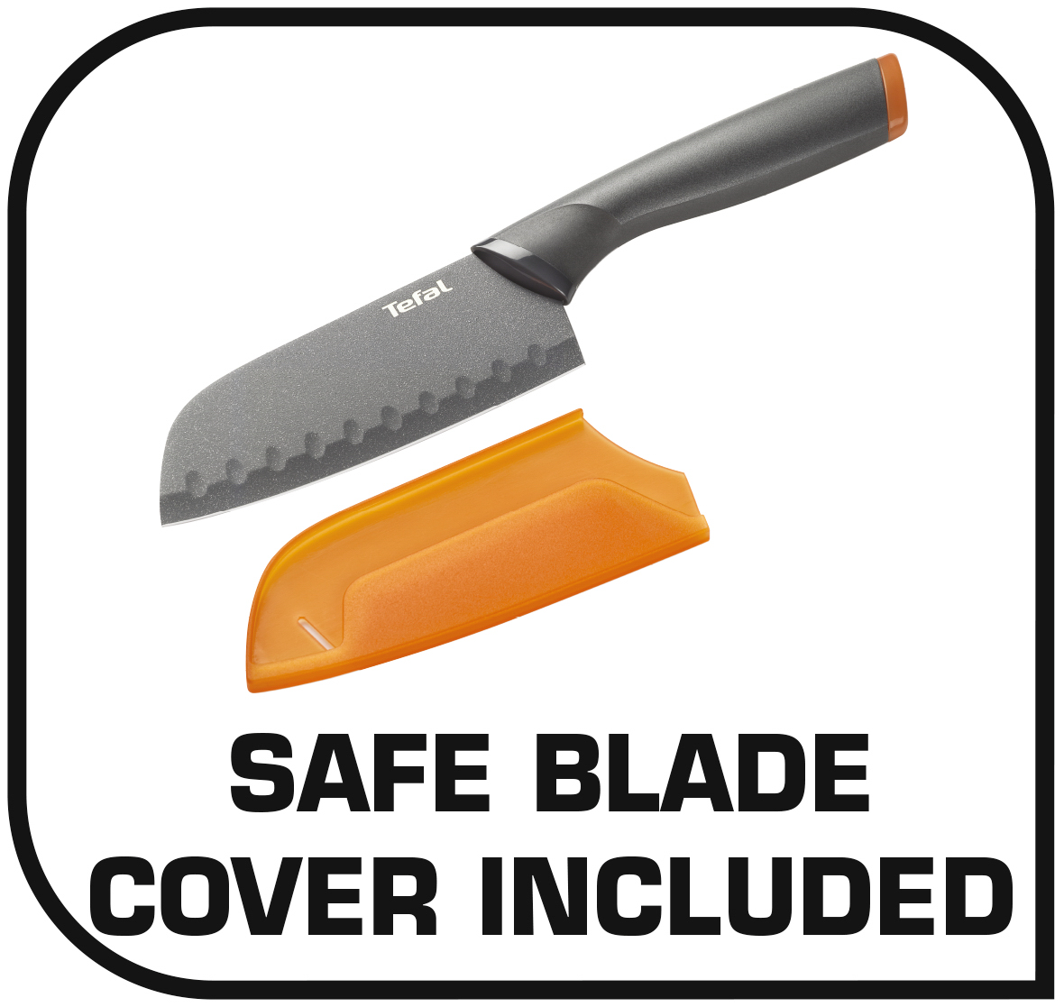 Tefal K1220114 - Beschichtetes Santoku-Messer 12 cm