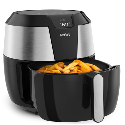 Tefal EY701D Easy Fry XXL Heißluftfritteuse (1850 W, Kapazität: 5,2 L, 8 automatische Programme, digitales Display, Timer, Air Fryer, gesund ohne