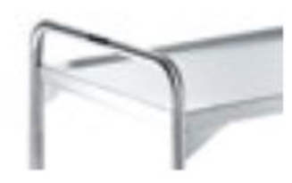 BLANCO Servierwagen aus rostfreiem Edelstahl mit stahlverzinkten Rollen, in niedriger Gesamthöhe von 800 mm, zum Unterfahren von Arbeitsflächen,