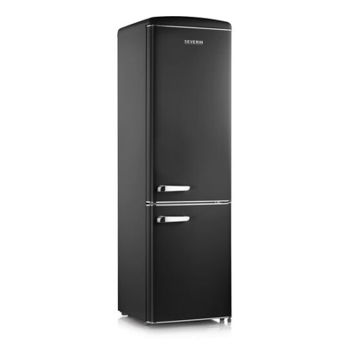 Severin Retro Kühl-/Gefrierkombination, A++ (neue EEK: E), 244L (181/63), Metallgriff, LED, Chromapplikationen, 181 x 55cm