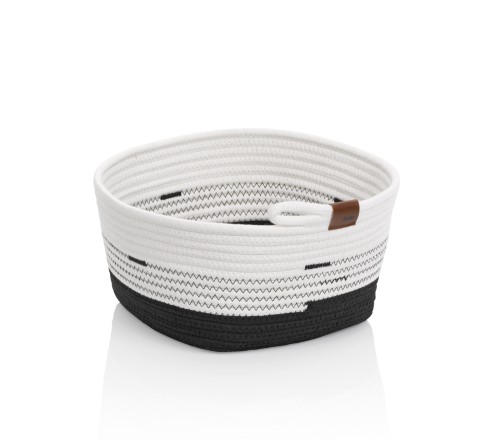 Kela Korb Hedda, weiß-schwarz, ca. 280mm x 230mm x 150mm (L x B x H)
