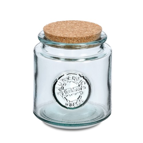 Vorratsglas "Recycled" m. Korkdeckel, 900 ml / Maße: Ø 12x14 cm