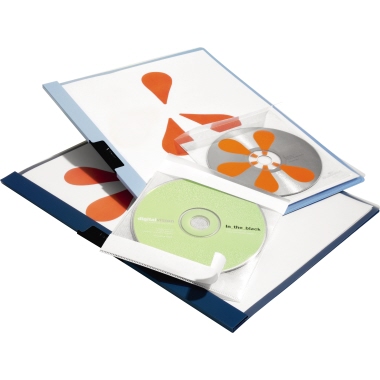 DURABLE CD/DVD Hülle FIX 16 x 24,1 x 0,65 cm (B x H x T) Polypropylen transparent 10 St./Pack.