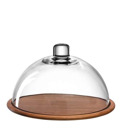 Leonardo GK/Holzkäseplatte m.Glasglocke