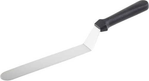 Winkelpalette 34 x 5 cm flexible Edelstahl-Klinge rutschfester Griff aus Polypropylen, schwarz hitzebeständig unzerbrechlich