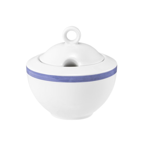 Seltmann Zuckerdose 2 0,28 l, rund, Form: Community, Dekor: 57395 Pinselband 3, hohe Kantenschlagfestigkeit, Made in Germany
