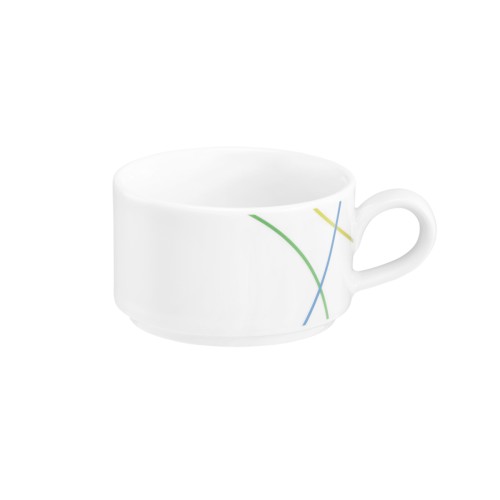 Seltmann Obere zur Moccatasse 0,09 l, rund, Form: Community, Dekor: 57403 Green Line, hohe Kantenschlagfestigkeit, Made in Germany
