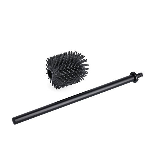 WC-Ersatzbürste, TPR/Edelstahl, schwarz / Maße: Ø 7,5x40 cm