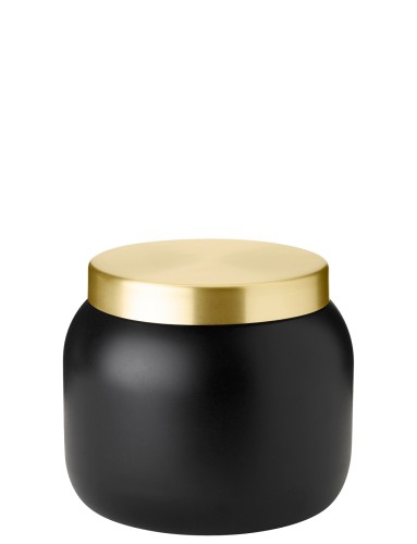 Collar Isol. Eiseimer 1.8 l. schwarz / brass, Maße: 150 x 150 x 130 mm