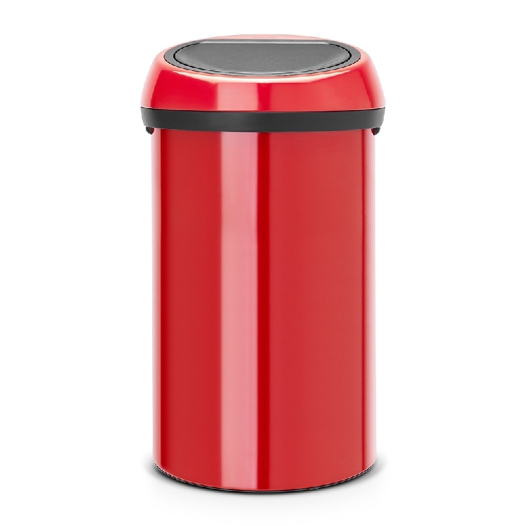 Brabantia Abfalleimer TOUCH BIN, Inhalt: 60l, Durchmesser 40,1 cm, Höhe 70,5 cm, Farbe Korpus und Deckel: Passion Red.